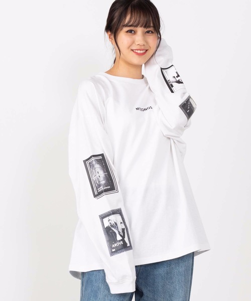 WEGO(ウィゴー)の「WEGO/シートプリントBIGロンT(Tシャツ/カットソー・メンズ・パープル/ホワイト/ブラック/カーキ/マスタード/ホワイト系その他・LARGE/MEDIUM)」の2枚目の写真