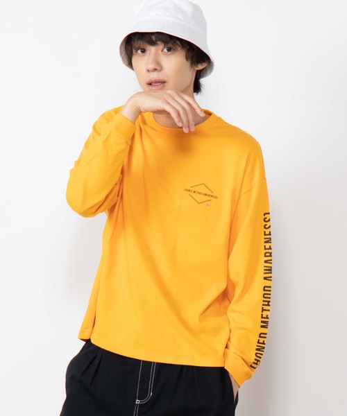 WEGO(ウィゴー)の「WEGO/シートプリントBIGロンT(Tシャツ/カットソー・メンズ・パープル/ホワイト/ブラック/カーキ/マスタード/ホワイト系その他・LARGE/MEDIUM)」の1枚目の写真