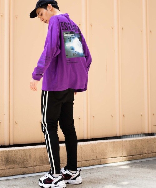 WEGO(ウィゴー)の「WEGO/シートプリントBIGロンT(Tシャツ/カットソー・メンズ・パープル/ホワイト/ブラック/カーキ/マスタード/ホワイト系その他・LARGE/MEDIUM)」の19枚目の写真