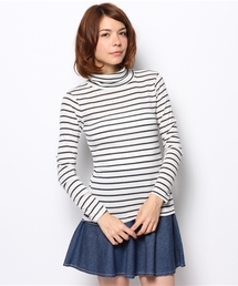 WEGO | ハイネックボーダーTee(Tシャツ/カットソー)