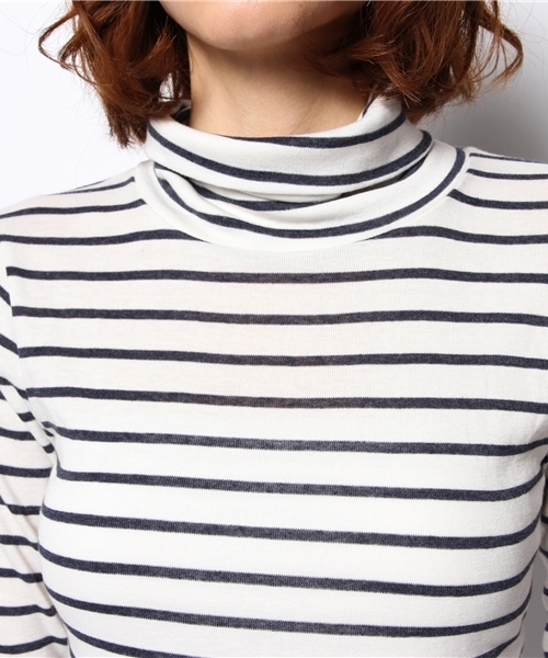 WEGO（ウィゴー）の「ハイネックボーダーTee（Tシャツ/カットソー・レディース・ホワイト・FREE）」の5枚目の写真