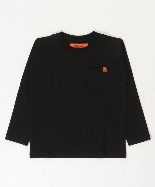 BIG FIELD(ビッグフィールド)の「【UNIVERSAL OVERALL】ポケットロンT(130〜150cm)(Tシャツ/カットソー)」|ブラック