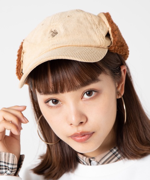 U.S. POLO ASSN.（ユーエスポロアッスン）の「∴WEGO/U.S. POLO ASSN.別注ドックイヤーキャップ（キャップ・レディース・ブラウン/ベージュ/ブラック/カーキ・FREE）」の3枚目の写真