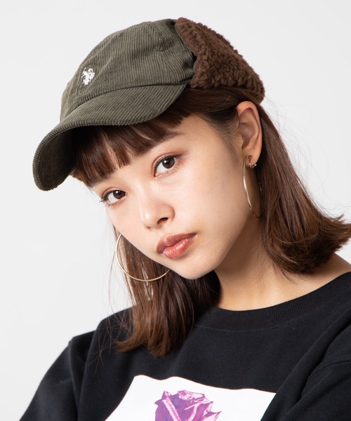 U.S. POLO ASSN.（ユーエスポロアッスン）の「∴WEGO/U.S. POLO ASSN.別注ドックイヤーキャップ（キャップ・レディース・ブラウン/ベージュ/ブラック/カーキ・FREE）」の4枚目の写真