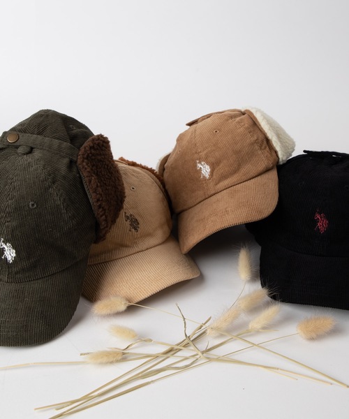 U.S. POLO ASSN.（ユーエスポロアッスン）の「∴WEGO/U.S. POLO ASSN.別注ドックイヤーキャップ（キャップ・レディース・ブラウン/ベージュ/ブラック/カーキ・FREE）」の5枚目の写真