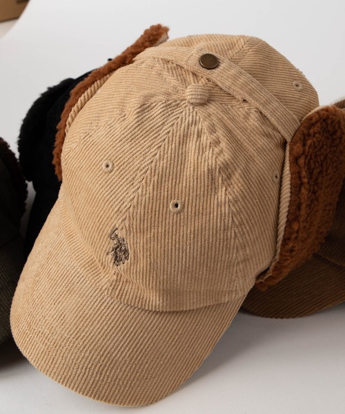 U.S. POLO ASSN.（ユーエスポロアッスン）の「∴WEGO/U.S. POLO ASSN.別注ドックイヤーキャップ（キャップ・レディース・ブラウン/ベージュ/ブラック/カーキ・FREE）」の7枚目の写真