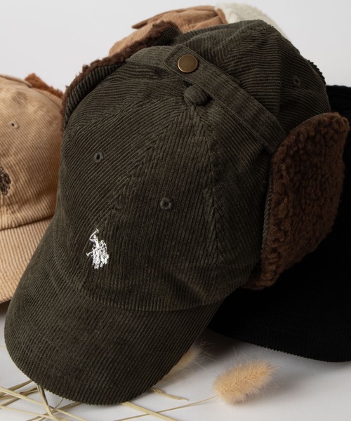 U.S. POLO ASSN.（ユーエスポロアッスン）の「∴WEGO/U.S. POLO ASSN.別注ドックイヤーキャップ（キャップ・レディース・ブラウン/ベージュ/ブラック/カーキ・FREE）」の8枚目の写真