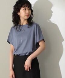 ATON / スビンコットン キャップスリーブ Tシャツ