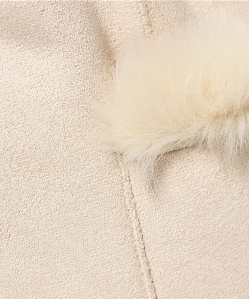 Jewel Changes（ジュエルチェンジズ）の「JC フェイクムートン　ノーカラー コート　+（ムートンコート・レディース・ベージュ/ナチュラル/グレー・38/40/36）」の16枚目の写真