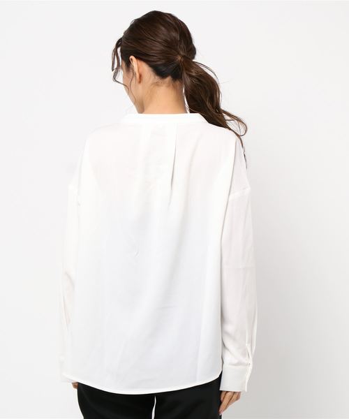 coca（coca）（コカ）の「フロントボタンハリ感ブラウス（シャツ/ブラウス・レディース・ホワイト・ONE SIZE）」の3枚目の写真