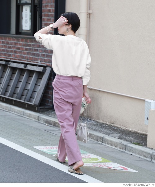 coca（coca）（コカ）の「フロントボタンハリ感ブラウス（シャツ/ブラウス・レディース・ホワイト・ONE SIZE）」の4枚目の写真