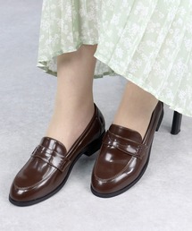 Liberty Doll / マニッシュ コインローファー レディース 3cmヒール 軽量 ローファー おじ靴 歩きやすい クッションインソール 通勤 通学 韓国ファッション(5475)