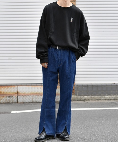 kutir(クティール)の「ブルドック刺繍裏起毛スウェット(Tシャツ/カットソー・メンズ・ブラック/ライトブルー/オフホワイト・LARGE/MEDIUM)」の4枚目の写真