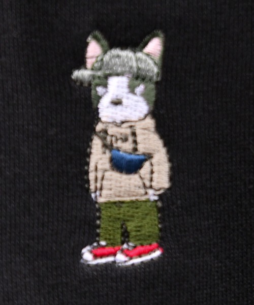kutir(クティール)の「ブルドック刺繍裏起毛スウェット(Tシャツ/カットソー・メンズ・ブラック/ライトブルー/オフホワイト・LARGE/MEDIUM)」の9枚目の写真