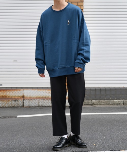 kutir(クティール)の「ブルドック刺繍裏起毛スウェット(Tシャツ/カットソー・メンズ・ブラック/ライトブルー/オフホワイト・LARGE/MEDIUM)」の16枚目の写真