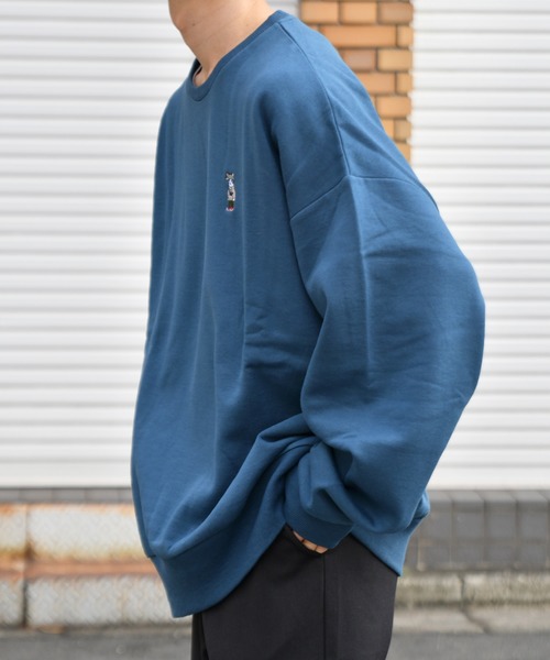 kutir(クティール)の「ブルドック刺繍裏起毛スウェット(Tシャツ/カットソー・メンズ・ブラック/ライトブルー/オフホワイト・LARGE/MEDIUM)」の19枚目の写真