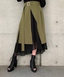ENVYM | アシンメトリーヘムコンビロングＳＫ(スカート)