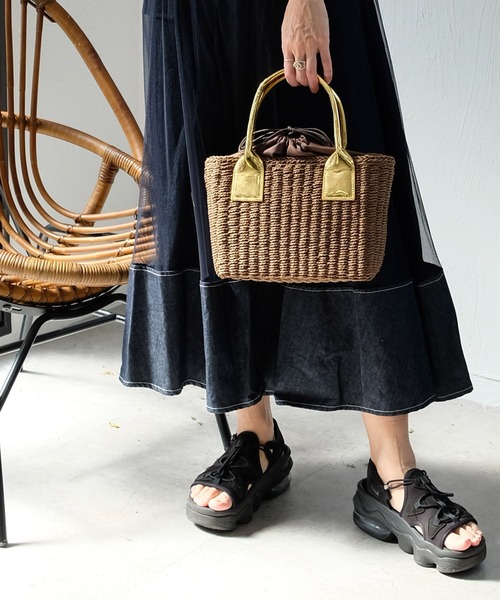 Curibiscui グリッターハンドル シンプル カゴバッグ かごバッグ Curi Biscui キュリ ビスキュイ のファッション通販 Zozotown