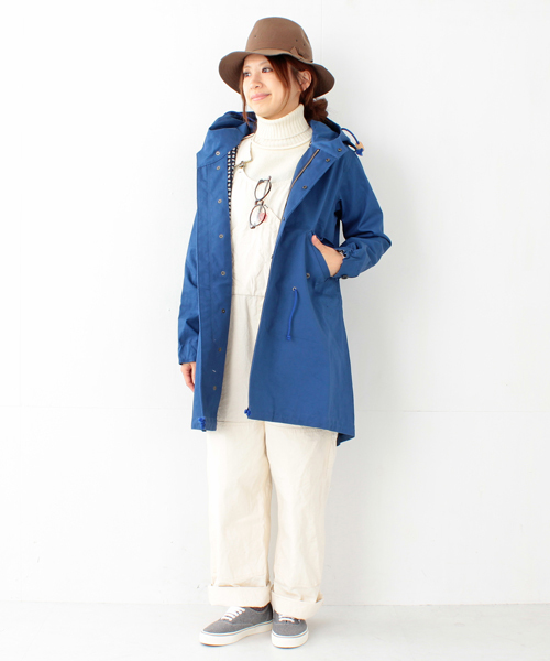 BEAMS BOY（ビームスボーイ）の「BEAMS BOY / ボンディング モッズコート（モッズコート・レディース・ベージュ/ブルー・ONE SIZE）」の15枚目の写真