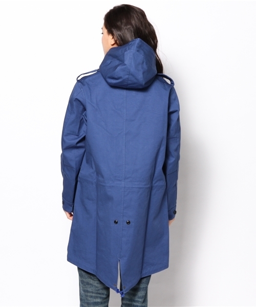 BEAMS BOY（ビームスボーイ）の「BEAMS BOY / ボンディング モッズコート（モッズコート・レディース・ベージュ/ブルー・ONE SIZE）」の5枚目の写真