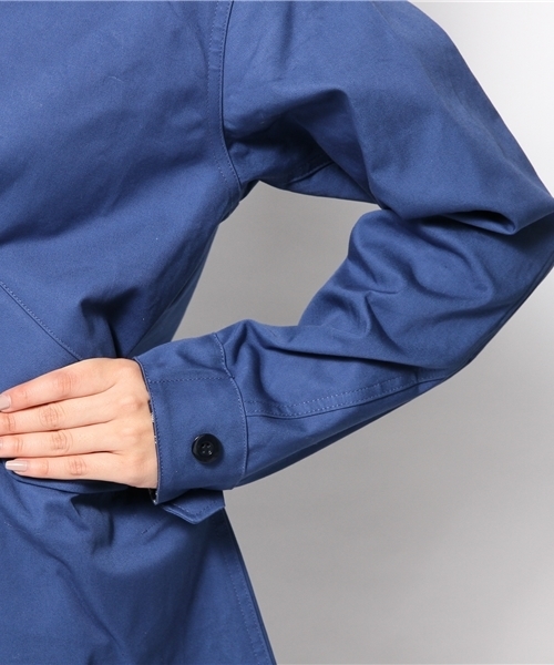 BEAMS BOY（ビームスボーイ）の「BEAMS BOY / ボンディング モッズコート（モッズコート・レディース・ベージュ/ブルー・ONE SIZE）」の8枚目の写真