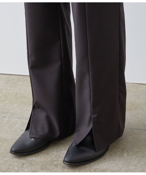 JUNRED（ジュンレッド）の「【WEB別注】センタースリットセミフレアパンツ（スラックス・メンズ・ブラック/ブラウン・S/M/L）」の14枚目の写真