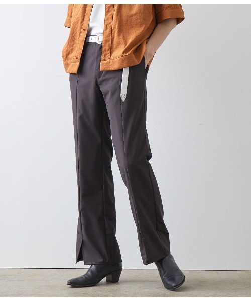 JUNRED（ジュンレッド）の「【WEB別注】センタースリットセミフレアパンツ（スラックス・メンズ・ブラック/ブラウン・S/M/L）」の22枚目の写真