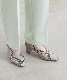 ADAM ET ROPE' | チャンキーヒールパイソンパンプス(パンプス)