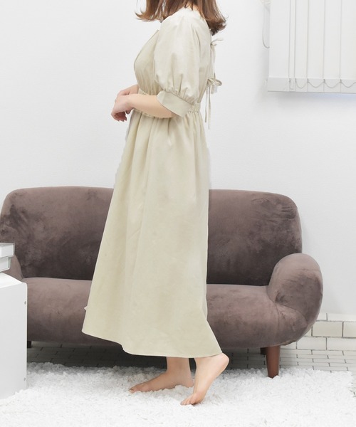 PairPair（ペアペア）の「スクエアネック2WAYリボンワンピース（ワンピース・レディース・ブルーグレー/アイボリー/ライトベージュ・FREE）」の13枚目の写真