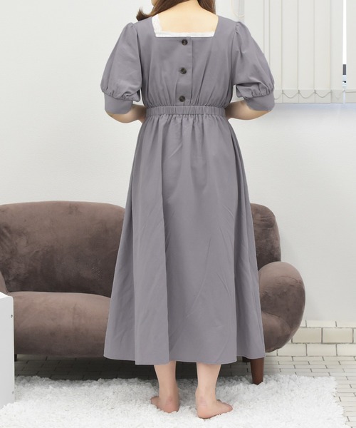 PairPair（ペアペア）の「スクエアネック2WAYリボンワンピース（ワンピース・レディース・ブルーグレー/アイボリー/ライトベージュ・FREE）」の12枚目の写真