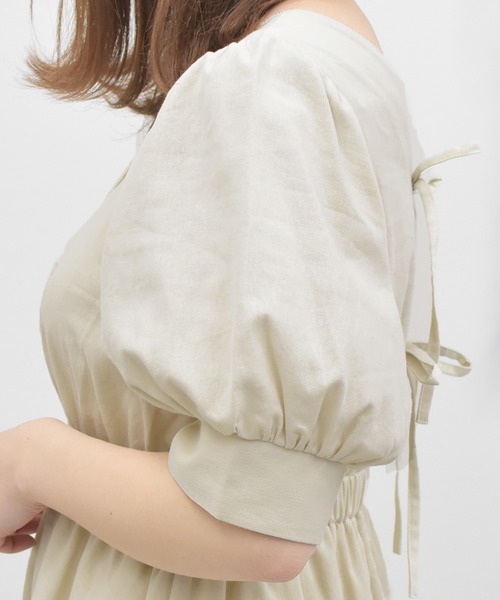 PairPair（ペアペア）の「スクエアネック2WAYリボンワンピース（ワンピース・レディース・ブルーグレー/アイボリー/ライトベージュ・FREE）」の21枚目の写真