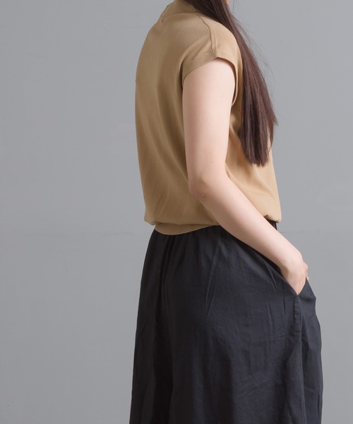 SO（エスオー）の「薄手ツイル ウェーブタックコットンワイドパンツ（その他パンツ・レディース・ブラック/ベージュ・FREE）」の6枚目の写真