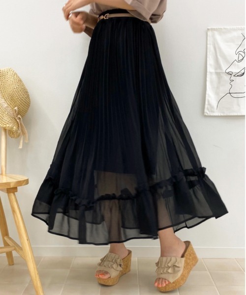 apres jour(アプレジュール)の「アシメプリーツスカート【ZOZOTOWN限定アイテム】(スカート・レディース・ベージュ/ダークブラウン/ブラック・フリー)」の5枚目の写真