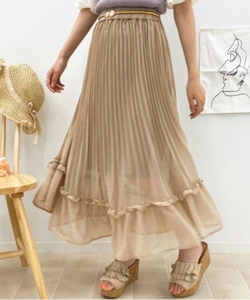 apres jour(アプレジュール)の「アシメプリーツスカート【ZOZOTOWN限定アイテム】(スカート・レディース・ベージュ/ダークブラウン/ブラック・フリー)」の12枚目の写真