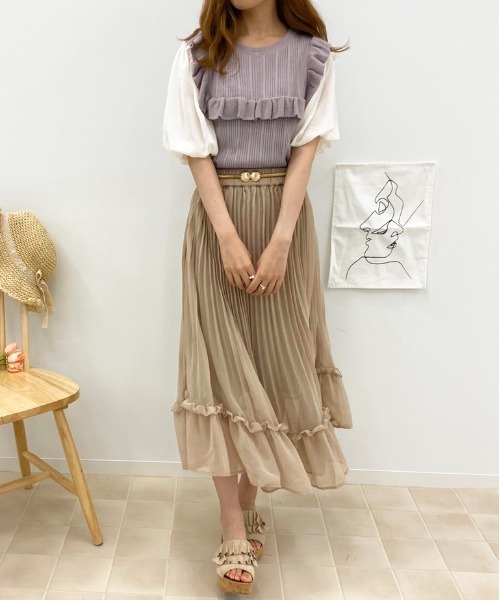 apres jour(アプレジュール)の「アシメプリーツスカート【ZOZOTOWN限定アイテム】(スカート・レディース・ベージュ/ダークブラウン/ブラック・フリー)」の14枚目の写真