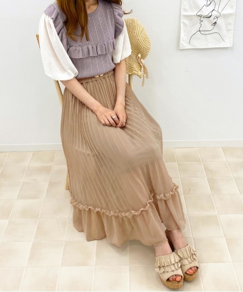 apres jour(アプレジュール)の「アシメプリーツスカート【ZOZOTOWN限定アイテム】(スカート・レディース・ベージュ/ダークブラウン/ブラック・フリー)」の17枚目の写真