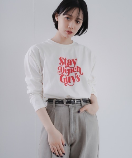 PAGEBOY（ページボーイ）の「クラシックロゴロンTEE /プリントロンT（Tシャツ/カットソー・レディース・ホワイト×レッド/ブラック/ホワイト×ブラック・FREE）」の2枚目の写真
