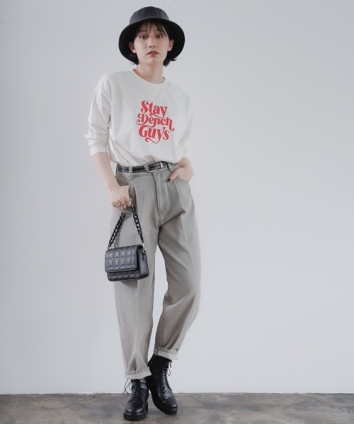 PAGEBOY（ページボーイ）の「クラシックロゴロンTEE /プリントロンT（Tシャツ/カットソー・レディース・ホワイト×レッド/ブラック/ホワイト×ブラック・FREE）」の4枚目の写真
