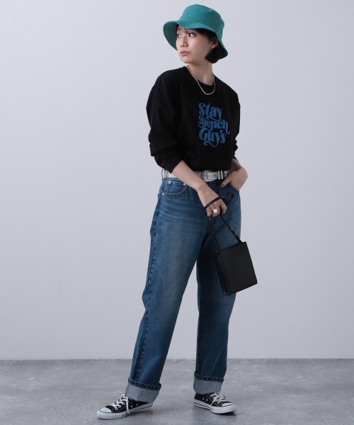 PAGEBOY（ページボーイ）の「クラシックロゴロンTEE /プリントロンT（Tシャツ/カットソー・レディース・ホワイト×レッド/ブラック/ホワイト×ブラック・FREE）」の5枚目の写真