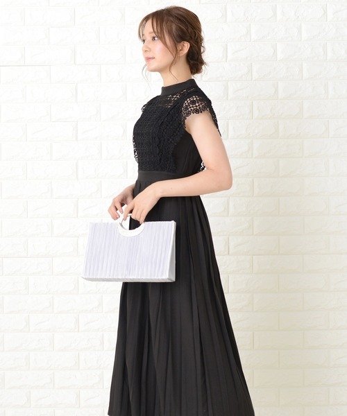 Lace Ladies(レースレディース)の「スタンドネックレースデザインワンピースドレス(ドレス・レディース・ブラック/グレー/ネイビー/ブルーグリーン・XXL/M/L/XL/S)」の11枚目の写真