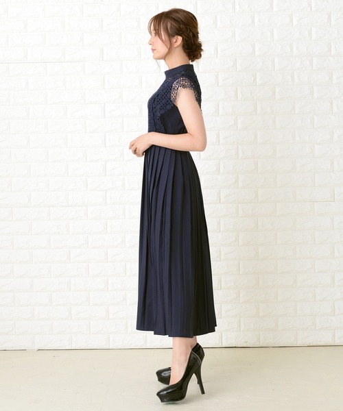 Lace Ladies(レースレディース)の「スタンドネックレースデザインワンピースドレス(ドレス・レディース・ブラック/グレー/ネイビー/ブルーグリーン・XXL/M/L/XL/S)」の21枚目の写真