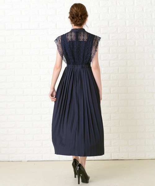 Lace Ladies(レースレディース)の「スタンドネックレースデザインワンピースドレス(ドレス・レディース・ブラック/グレー/ネイビー/ブルーグリーン・XXL/M/L/XL/S)」の22枚目の写真