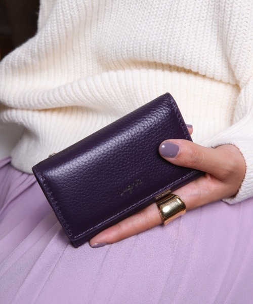 Ungrid（アングリッド）の「【Ungrid/アングリッド】牛革 L字ファスナーポケット付きキーケース（キーケース/キーアクセサリー・レディース・ブラック/ダークブラウン/パープル/グレー/カーキ/ピンク/アイボリー/ベージュ系その他/ブルー系その他/キャメル/ワイン・FREE）」の16枚目の写真