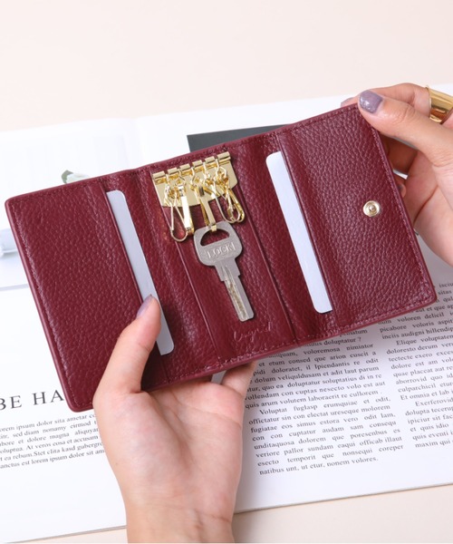 Ungrid（アングリッド）の「【Ungrid/アングリッド】牛革 L字ファスナーポケット付きキーケース（キーケース/キーアクセサリー・レディース・ブラック/ダークブラウン/パープル/グレー/カーキ/ピンク/アイボリー/ベージュ系その他/ブルー系その他/キャメル/ワイン・FREE）」の12枚目の写真