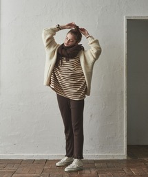 PUAL CE CIN | ロゴ刺繍ボーダーBIGプルオーバー(Tシャツ/カットソー)