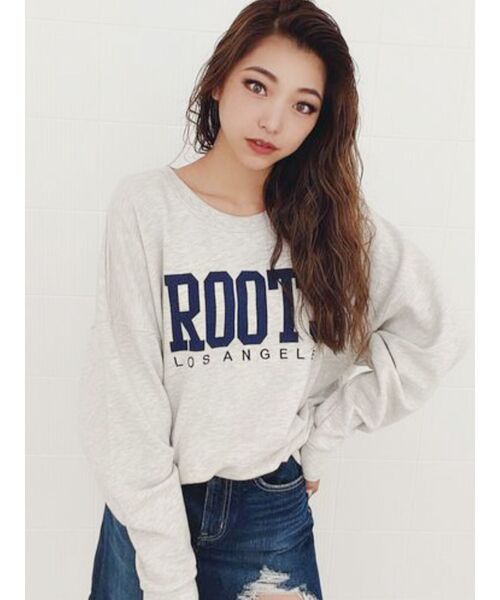 GYDA(ジェイダ)の「ROOTS LA PO(スウェット・レディース・ライトグレー/ベージュ/オフホワイト/マスタード・FREE)」の6枚目の写真