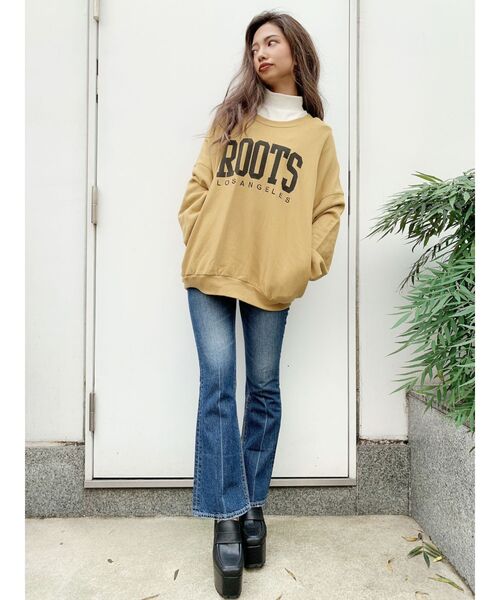 GYDA(ジェイダ)の「ROOTS LA PO(スウェット・レディース・ライトグレー/ベージュ/オフホワイト/マスタード・FREE)」の7枚目の写真
