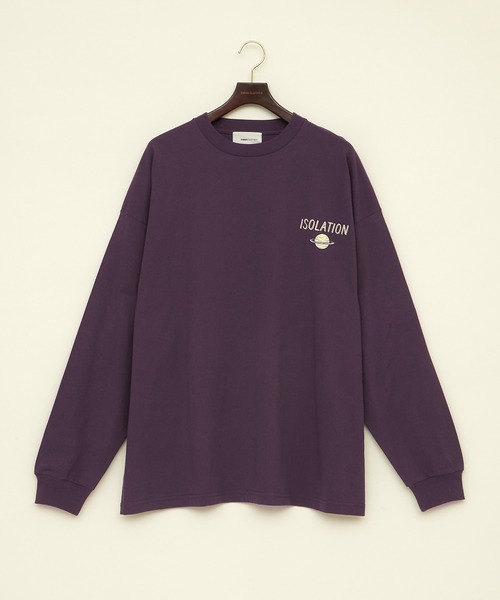 EMMA CLOTHES(エマクローズ)の「ビッグシルエット コットン天竺イラストデザインL/Sカットソー(EMMA CLOTHES - ISOLATION)(Tシャツ/カットソー・メンズ・ブラック/パープル系その他/ホワイト・M/L)」の18枚目の写真