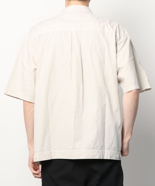 COOTIE / Garment Dyed C/L Open-Neck S/S Shirt -Navy-