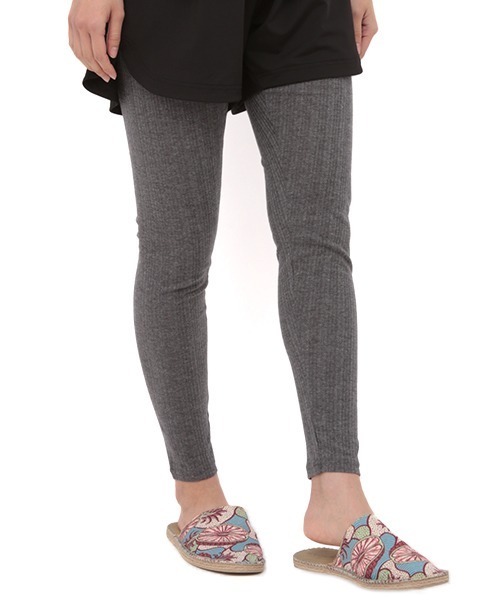 チチカカ（チチカカ）の「針抜きリブレギンス（レギンス/スパッツ・レディース・ブラック/グレー・FREE）」の7枚目の写真